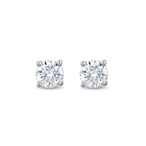 Lab Diamond Stud Earrings 0.20ct H/Si Quality in 9K White Gold - 3mm
