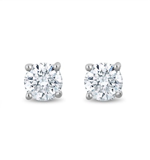 Lab Diamond Stud Earrings 0.20ct H/Si Quality in 9K White Gold - 3mm
