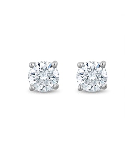 Lab Diamond Stud Earrings 0.30ct H/Si Quality in 9K White Gold - 3mm