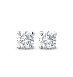 Lab Diamond Stud Earrings 0.50ct H/Si Quality in 9K White Gold - 4.2mm