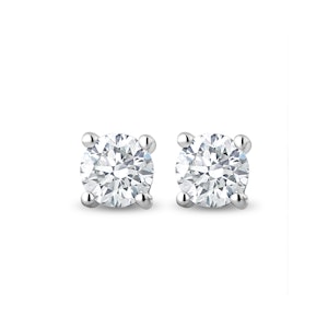 Lab Diamond Stud Earrings 0.50ct H/Si Quality in 9K White Gold - 4.2mm