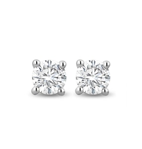 Lab Diamond Stud Earrings 0.50ct H/Si Quality in 9K Gold - 4.2mm