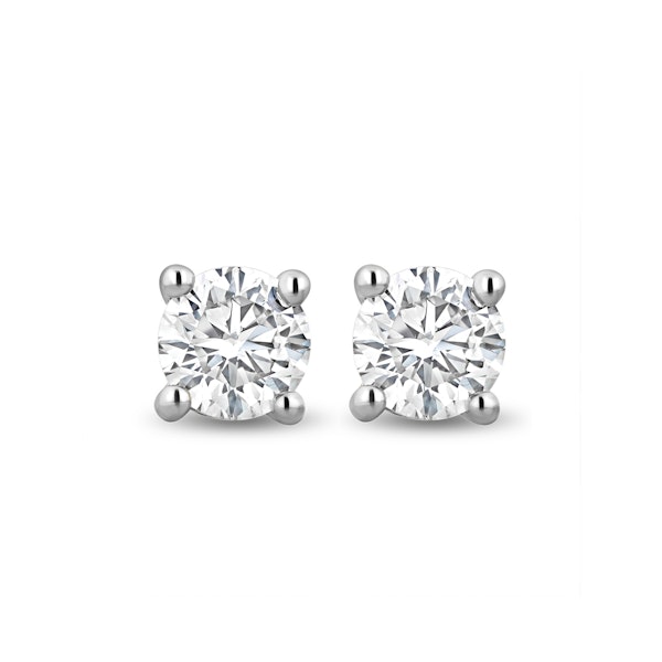 Lab Diamond Stud Earrings 0.50ct H/Si Quality in 9K Gold - 4.2mm - Image 1