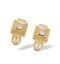 9K Gold Square Diamond Earrings (0.21ct) - image 1