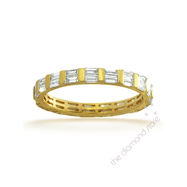 Mens 1ct G/Vs Diamond 18K Gold Full Band Ring - Image 4