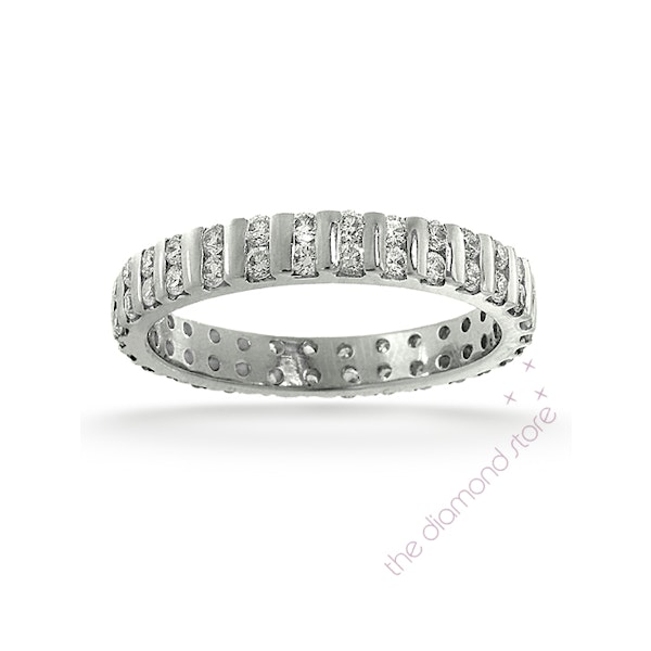 Eternity Ring Ellie 18K White Gold Diamond 1.00ct H/Si - Image 1