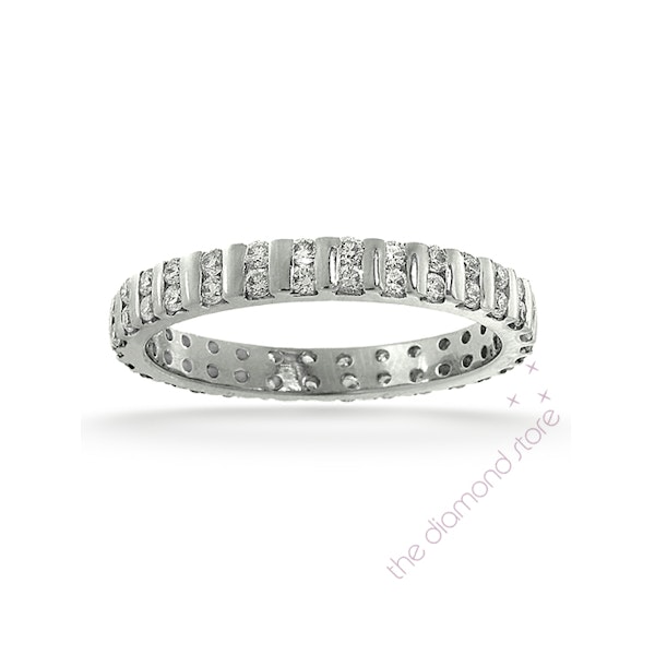 Eternity Ring Ellie 18K White Gold Diamond 0.50ct H/Si - Image 1