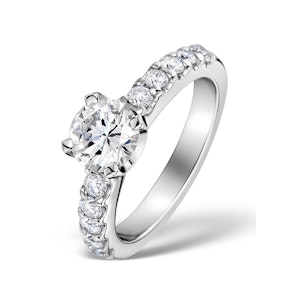 Sidestone Engagement Ring 1.50ct H/SI Diamonds in Platinum CFCO3