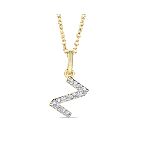Love  Letter Initial  Z Lab Diamond Necklace set in 18K Gold Vermeil - Image 1