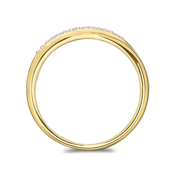 Lab Diamond Half Eternity Wave Ring 0.05ct in 18K Gold Vermeil - Image 4