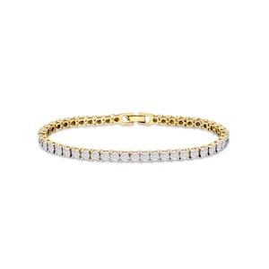 18K Gold Vermeil Diamond Set 0.57ct Tennis Bracelet