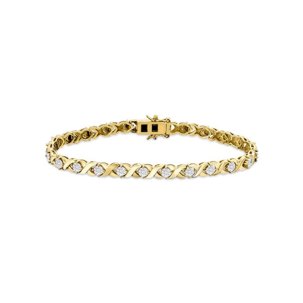 Diamond Kisses Bracelet With 0.05ct Set in 18K Gold Vermeil - Image 1