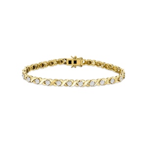 Diamond Kisses Bracelet With 0.05ct Set in 18K Gold Vermeil