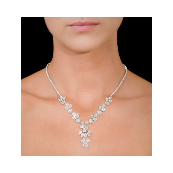 Diamond Necklace - Pyrus - 8.5ct of H/Si Diamonds in 18K White Gold - Image 2