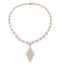 Diamond Necklace Pyrus Chandelier 12.60ct H/Si Diamonds 18K Rose Gold - image 2