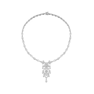 Diamond Necklace Vintage Pyrus 9.00ct H/Si Diamonds in 18K White Gold