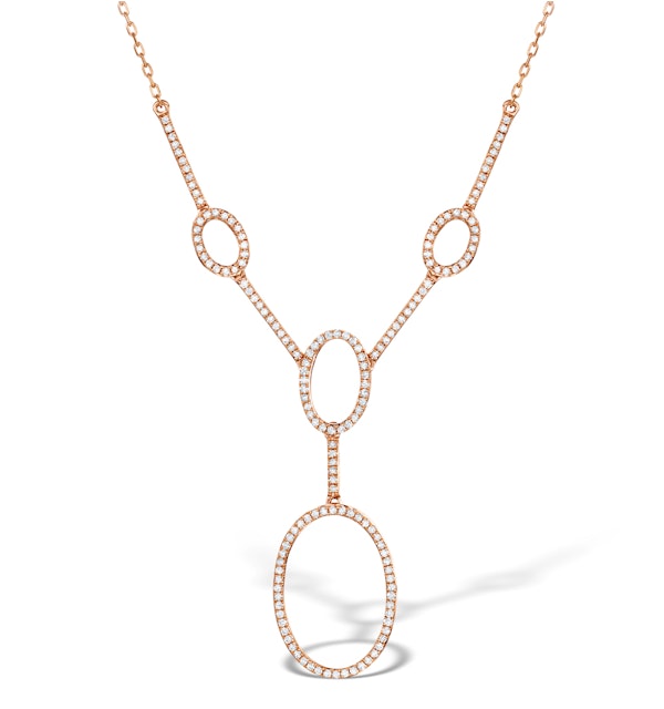 Vivara Collection 0.55ct Diamond and 9K Rose Gold Necklace D3403 - image 1