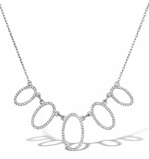 Vivara Collection 0.49ct Diamond and 9K White Gold Necklace D3404y