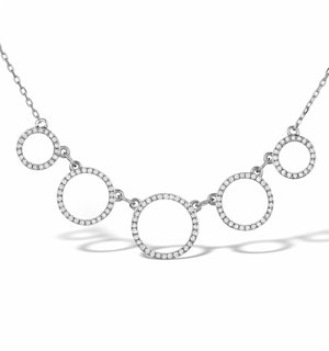 Vivara Collection 0.45ct Diamond and 9K White Gold Necklace D3405y