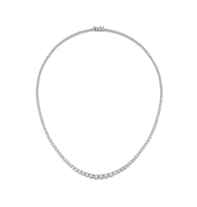 Lab Diamond Tennis Necklace 5ct F/VS Quality in 9K White Gold