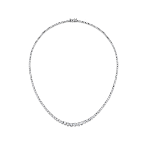 Lab Diamond Tennis Necklace 5ct F/VS Quality in 9K White Gold - Image 1