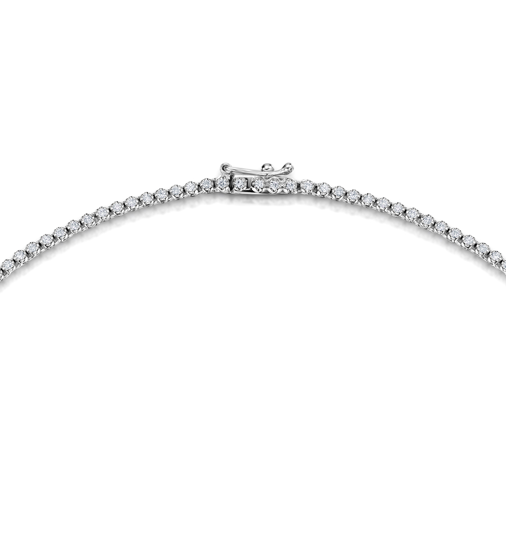 13.25 Carat Graduating Lab Grown Diamond Tennis Necklace in 18K White –  Zackandelle