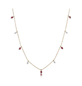 Ruby and Diamond Necklace in 18K Gold - Vivara Collection