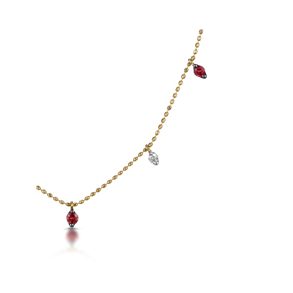 Ruby and Diamond Necklace in 18K Gold - Vivara Collection - Image 3