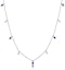 Sapphire and Diamond Necklace in 18K White Gold - Vivara Collection - image 1