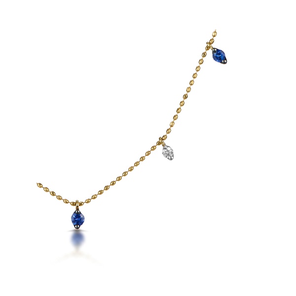 Sapphire and Diamond Necklace in 18K Gold - Vivara Collection - Image 3