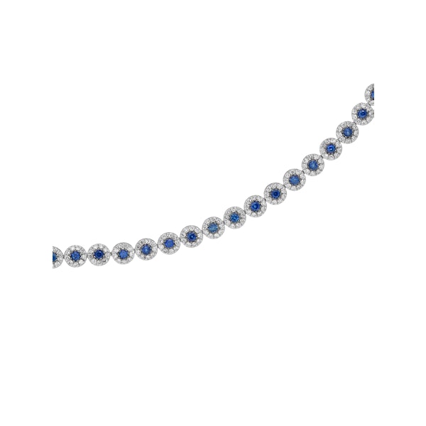 1.09ct Sapphire and Diamond Stellato Necklace in 9K White Gold - Image 2
