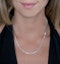 1.17ct Ruby and Diamond Stellato Necklace in 9K White Gold - image 2