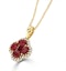 Ruby 1.34ct and Diamond 18K Yellow Gold Alegria Necklace - image 3