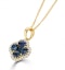 Sapphire 1.08ct And Diamond 18K Yellow Gold Alegria Necklace - image 3