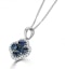 Sapphire 1.08ct And Diamond 18K White Gold Alegria Necklace - image 3