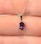 Amethyst 7 x 5mm 9K Yellow Gold Pendant Necklace - image 2