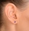 Amethyst 4mm 9K Yellow Gold Stud Earrings - image 4