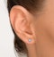 Blue Topaz 4mm 9K Yellow Gold Stud Earrings - image 3