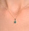 Emerald 0.76CT 9K Yellow Gold Pendant Necklace - image 4