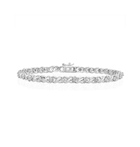 Diamond Kisses Bracelet With 0.05ct Set in 925 Silver