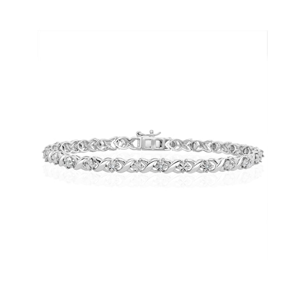 Diamond Kisses Bracelet With 0.05ct Set in 925 Silver - Image 1