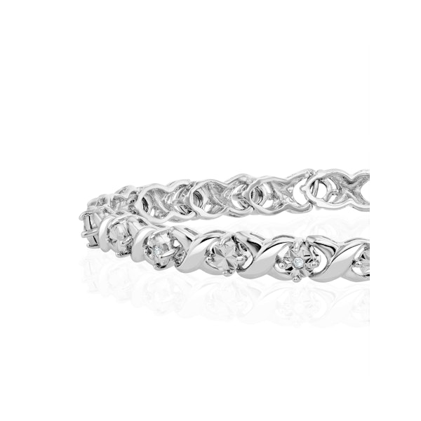 Diamond Kisses Bracelet With 0.05ct Set in 925 Silver - Image 5