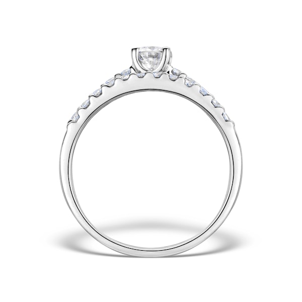 Matching Diamond Engagement and Wedding Ring 0.71ct 18K Gold - Image 2