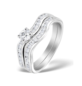 Matching Diamond Engagement and Wedding Ring 0.71ct 18K Gold