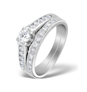 Matching Diamond Engagement and Wedding Ring 0.71ct Platinum