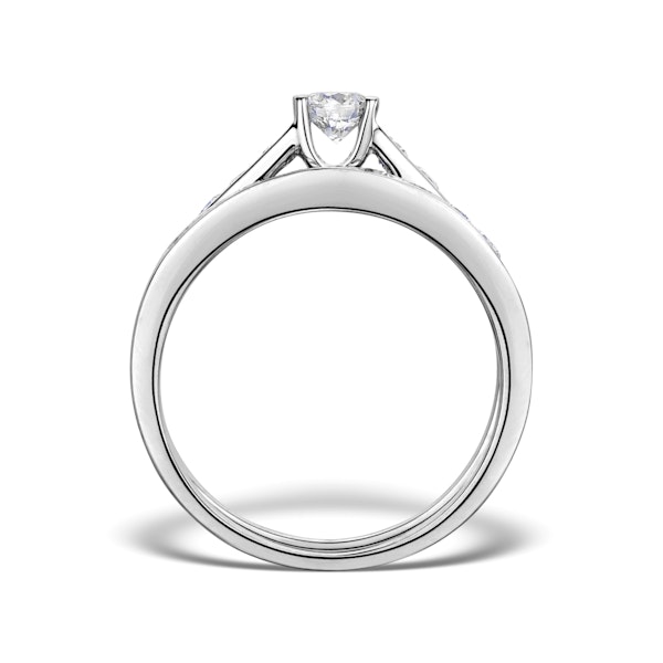 Matching Diamond Engagement and Wedding Ring 0.88ct Platinum - Image 2