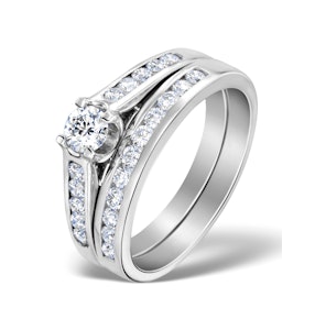 Matching Diamond Engagement and Wedding Ring 0.86ct 18K Gold