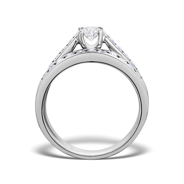Matching Diamond Engagement and Wedding Ring 0.86ct 18K Gold - Image 2
