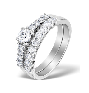Matching Diamond Engagement and Wedding Ring 0.96ct Platinum