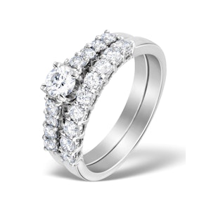 Matching Diamond Engagement and Wedding Ring 0.96ct Platinum